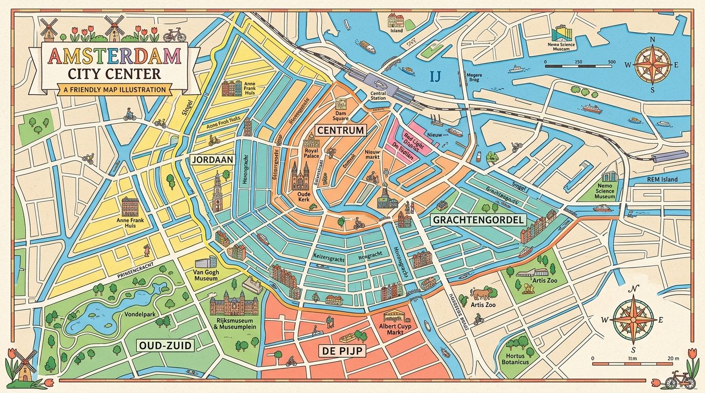 Kaart van ons kantoor in Amsterdam